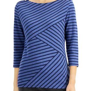 Karen Scott Abstract-Stripe Top